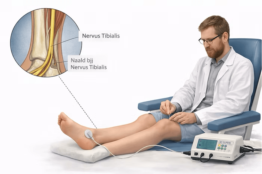 Percutane Tibiale Zenuwstimulatie (PTNS) behandeling van de nervus tibialis bij overactieve blaas.